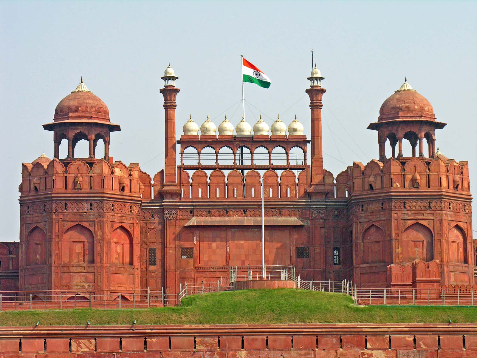 Red Fort barricaded with shipping containers ahead of Independence Day