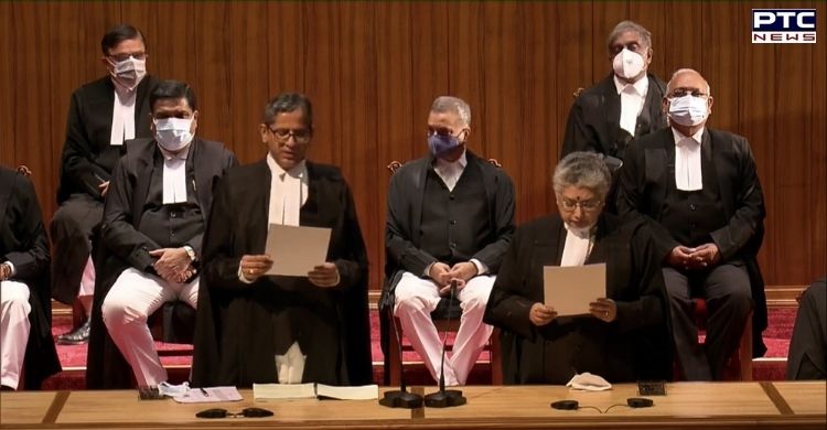 In a first, nine Supreme Court judges take oath in one go