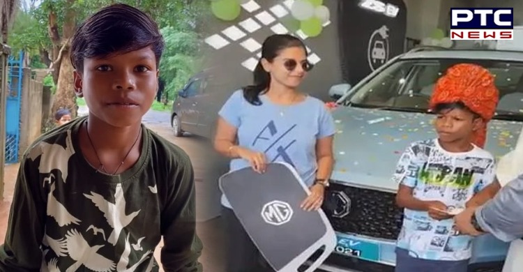 MG honours 'Bachpan Ka Pyar' fame Sahadev Dirdo, gifts electric car