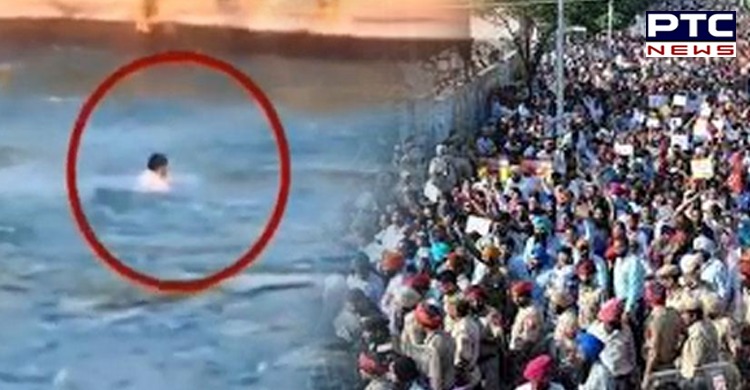 Protesting ETT teacher jumps into canal in Patiala dist, saved