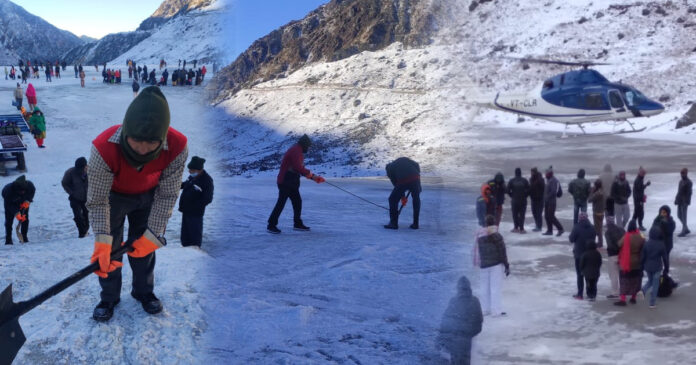 Char Dham Yatra 2021 continues in Uttarakhand amid fresh snowfall Char Dham Yatra 2021 continues in Uttarakhand amid fresh snowfall