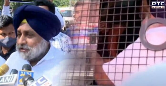 Sukhbir Singh Badal detained for protesting against BSF jurisdiction Sukhbir Singh Badal detained for protesting against BSF jurisdiction