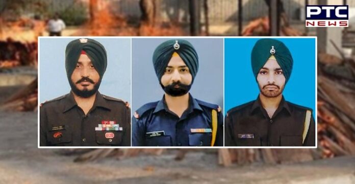 Three Army jawans martyred in Poonch cremated at native places Three Army jawans martyred in Poonch cremated at native places