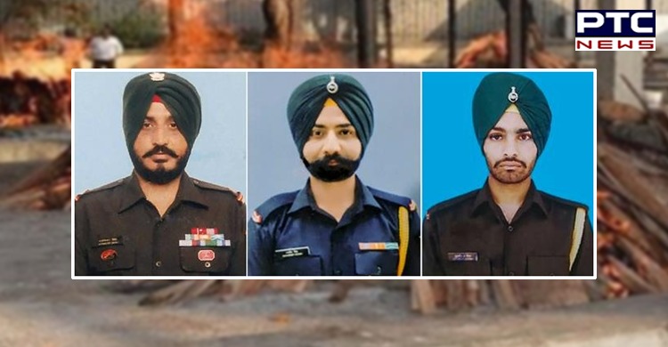 Three Army jawans martyred in Poonch cremated at native places