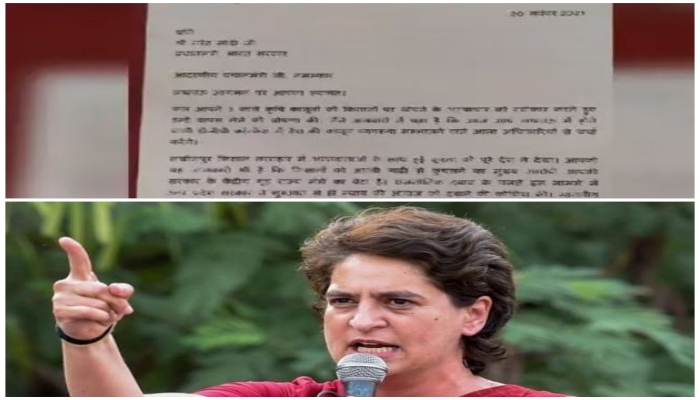 पीएम मोदी को प्रियंका गांधी की चिट्ठी, कहा: किसानों के कातिलों के साथ मंच साझा करना हत्यारों को संरक्षण
