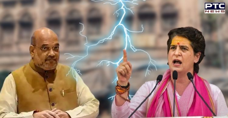 Priyanka Gandhi Vadra hits out at Amit Shah over rising crimes in Uttar Pradesh