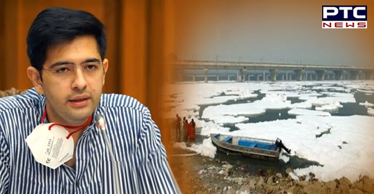 Yamuna's toxic foam 'gift' to Delhi from UP, Haryana govts: Raghav Chadha