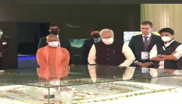 pm modi jewar airport PM Modi foundation stone of Jewar Airport Noida Jewar Airport पीएम मोदी जेवर एयरपोर्ट गौतमबुद्ध नगर जेवर अंतरराष्ट्रीय हवाई अड्डा