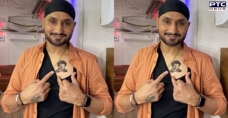 Spinner Harbhajan Singh gets Rajinikanth's tattoo on his chest