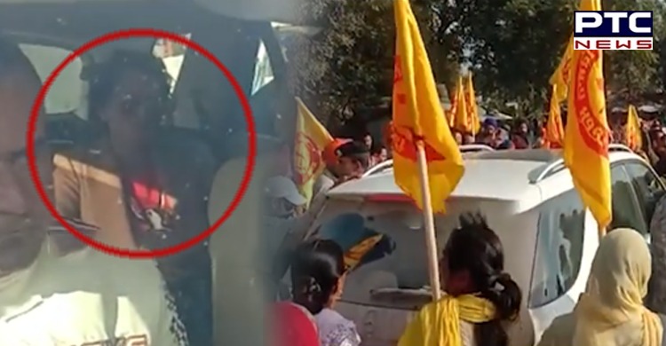 Farmers gherao Kangana Ranaut’s car in Punjab, actor talks to protesting ladies