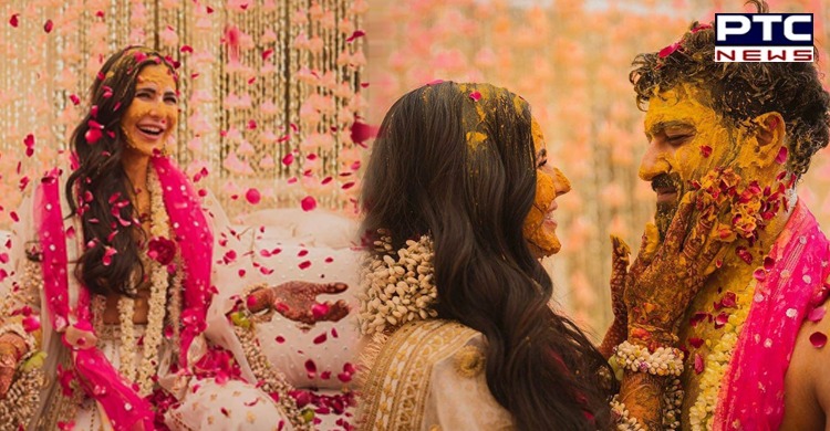 VicKat share dreamy photos from Haldi ceremony