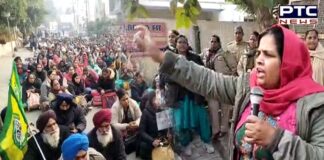 Amritsar: Multipurpose health workers protest outside OP Soni's residence