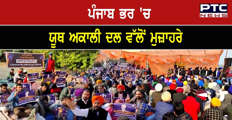 ਬਿਕਰਮ ਮਜੀਠੀਆ 'ਤੇ FIR ਦਰਜ ਹੋਣ ਖ਼ਿਲਾਫ਼ ਯੂਥ ਅਕਾਲੀ ਦਲ ਦਾ ਹੱਲਾ ਬੋਲ, ਸਰਕਾਰ ਨੂੰ ਪਾਈਆਂ ਲਾਹਨਤਾਂ