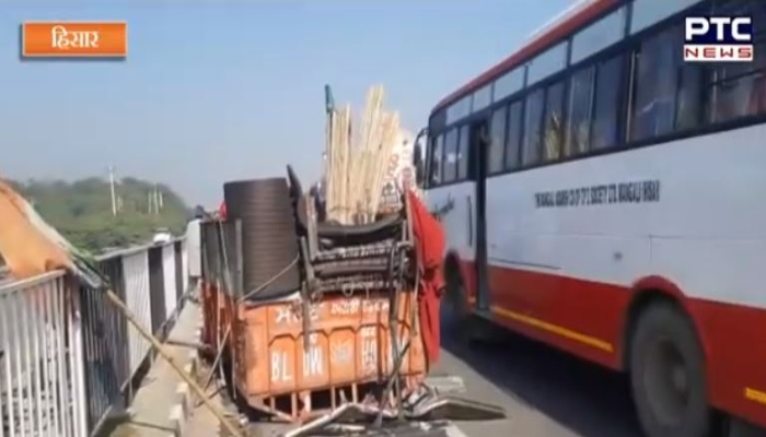 आंदोलन से घर लौट रहे किसानों के साथ हिसार में हादसा, ट्रॉली को ट्रक ने रौंदा