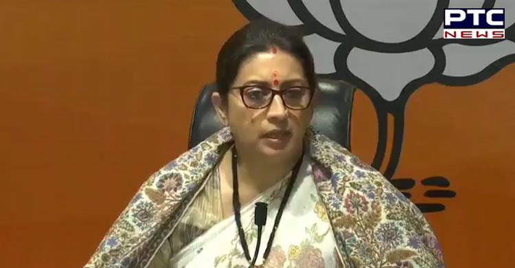 Punjab deliberately created scenario to harm PM Modi: Smriti Irani