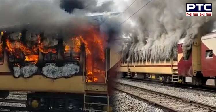 Bihar: Protesting NTPC aspirants set ablaze train's coach