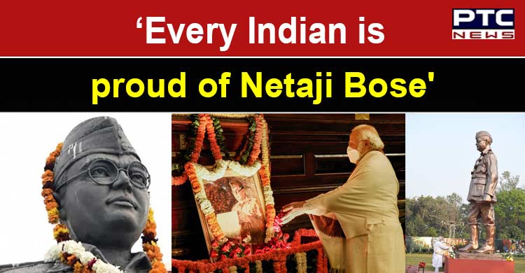 PM Narendra Modi pays floral tributes to Netaji Subhas Chandra Bose on his birth anniversary