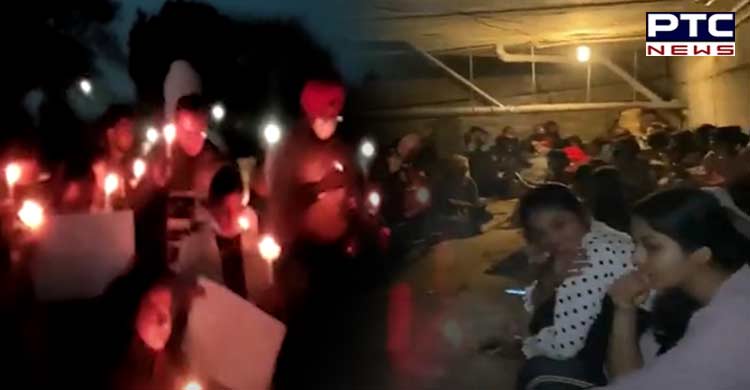 Kin of Indians Stranded in Ukraine hold candle march at Sukhna Lake