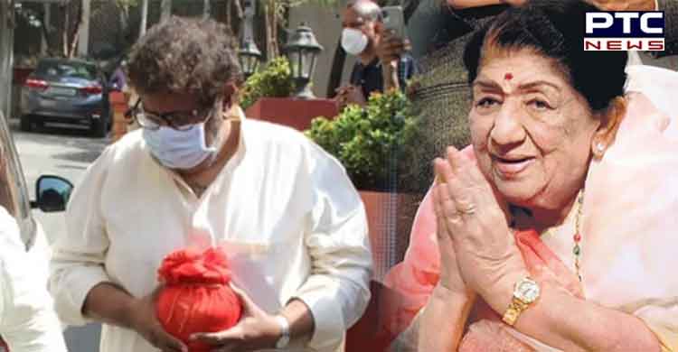 Lata Mangeshkar's nephew collects her ashes from Shivaji Park