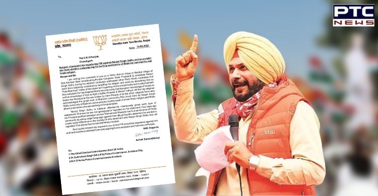 BJP seeks FIR against Navjot Sidhu for hurting sentiments of Brahmins