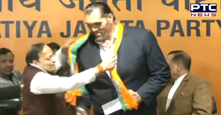 Punjab elections 2022: Wrestler 'The Great Khali' joins BJP
