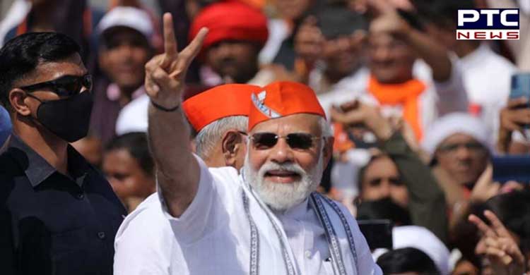 PM Narendra Modi holds roadshow in Gujarat ahead of Assembly elections 2022