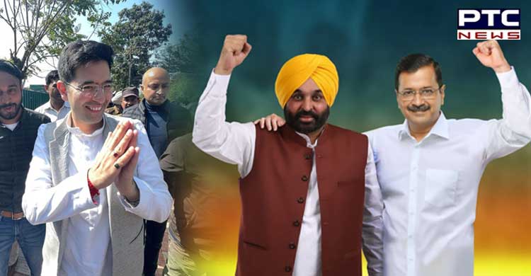 Punjab Election Results 2022: Bhagwant Mann addresses party workers