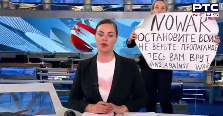 'No War': Russian TV channel editor Marina Ovsyannikova interrupts live broadcast