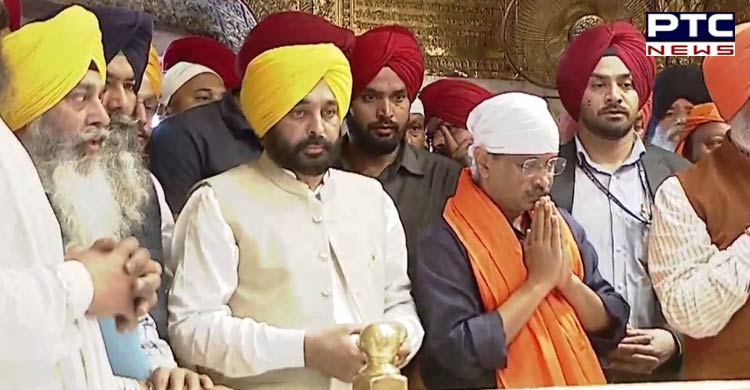 Bhagwant Mann, Arvind Kejriwal visit Golden Temple to seek blessings