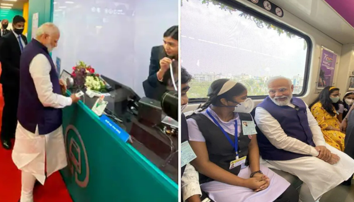 पीएम मोदी ने किया पुणे मेट्रो रेल परियोजना का उद्घाटन, पहले खुद खरीदा टिकट फिर स्कूली बच्चों के साथ किया सफर