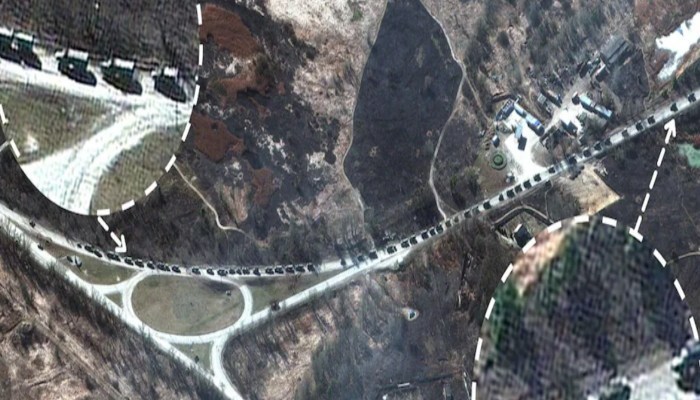 यूक्रेन की सड़कों पर दिखा 64 KM लंबा रूसी सेना का काफिला, राजधानी कीव पर भीषण हमले की फिराक में रूस
