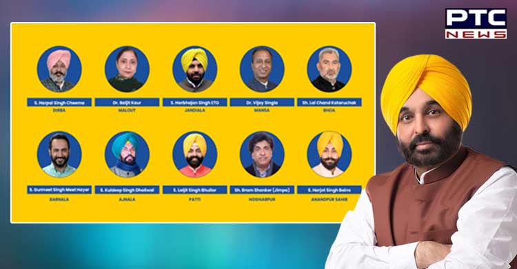 ਪੰਜਾਬ ਮੰਤਰੀ ਮੰਡਲ ਦਾ ਐਲਾਨ, 10 ਮੰਤਰੀ ਚੁੱਕਣਗੇ ਭਲਕੇ ਸਹੁੰ