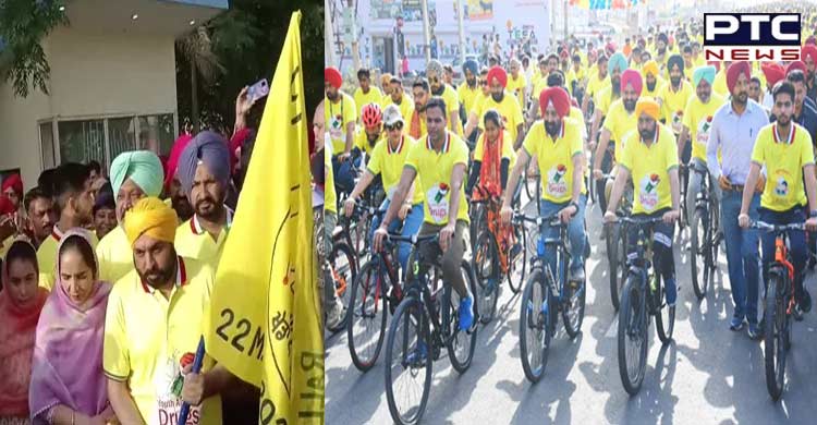 Punjab CM Bhagwant Mann flags off bicycle rally against drug menace
