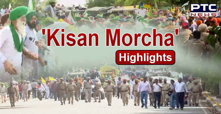  ‘Kisan Morcha’ Highlights: Protesting farmers sit on dharna on Mohali-Chandigarh border