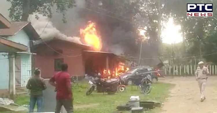 Mob burns down police station in Assam, 20 detained