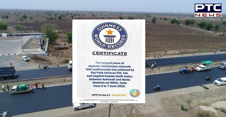 NHAI sets new Guinness World Record, lays 75-km highway in over 105 hours