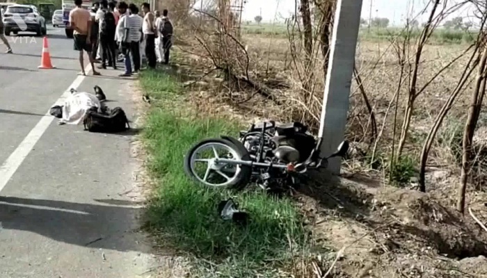 बाइक से ड्यूटी पर जा रहा था हरियाणा पुलिस का एसपीओ, सड़क हादसे में हुई मौत