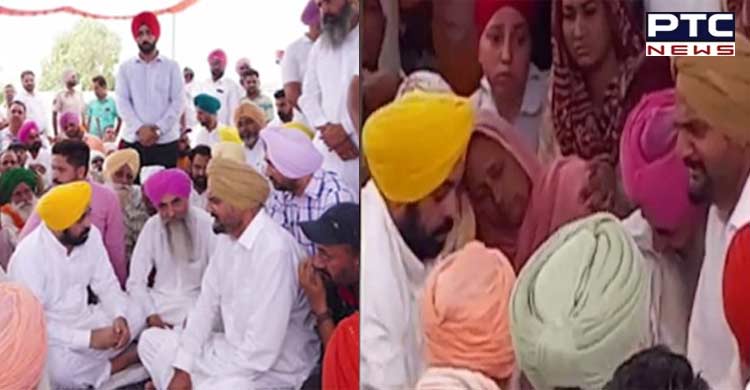 Punjab CM Bhagwant Mann calls on Sidhu Moosewala's family at Mansa