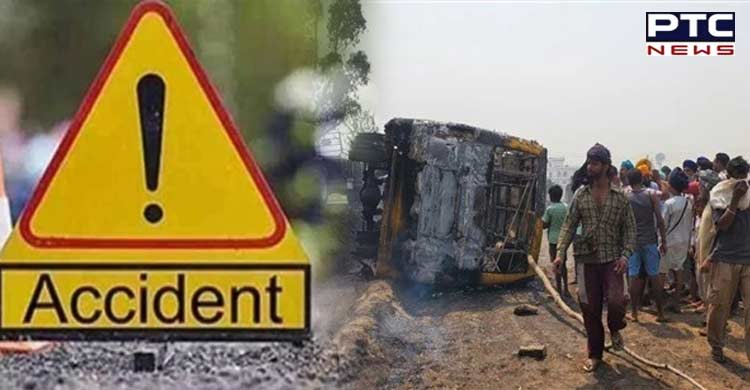 Private mini bus overturns near Punjab’s Batala; 1 student dies and over 30 injured