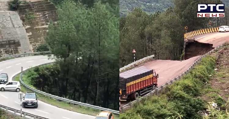 Himachal Pradesh: Portion of flyover on Kalka-Shimla highway collapses; video viral
