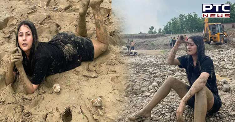 Shehnaaz Gill enjoys ‘spa time’ in mud at construction site