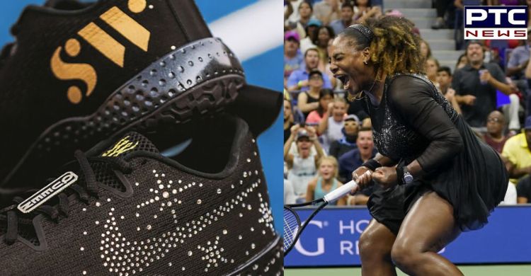 Serena Williams dons sneakers encrusted with 400 diamonds for first round of US Open