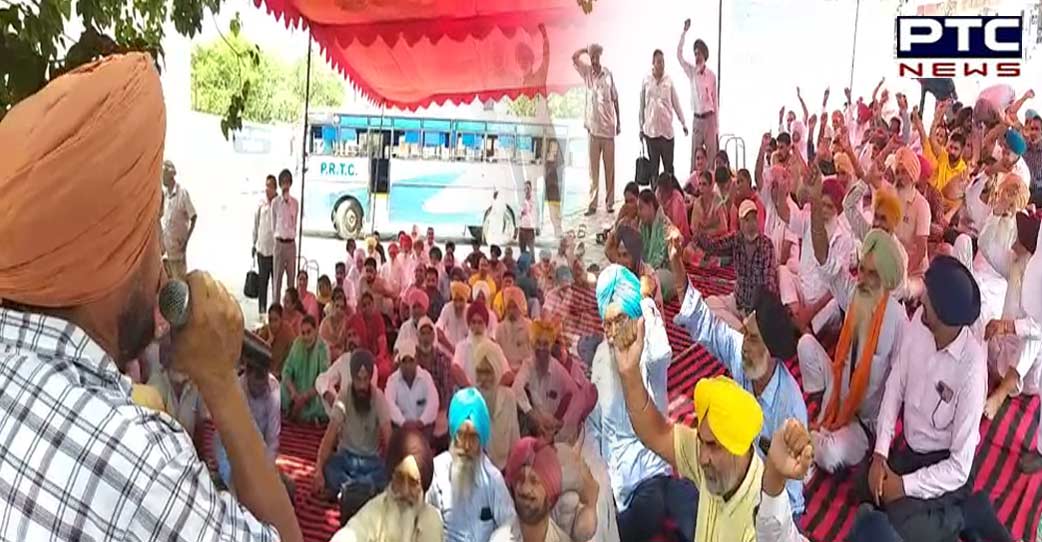 Bathinda: PRTC staffers protest over non-payment of salaries, pensions