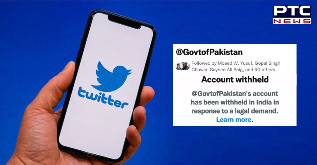 Pakistan government's Twitter account withheld in India