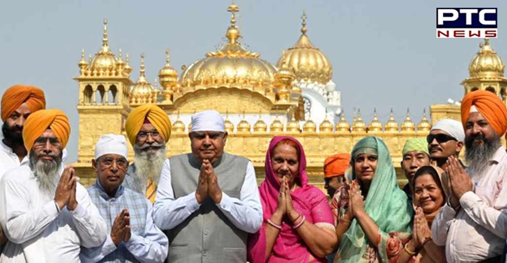 Vice President Jagdeep Dhankhar pays obeisance at Golden Temple
