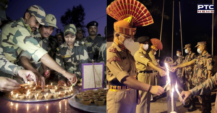 Punjab: Families of martyred soldiers celebrate Diwali with BSF in Pathankot