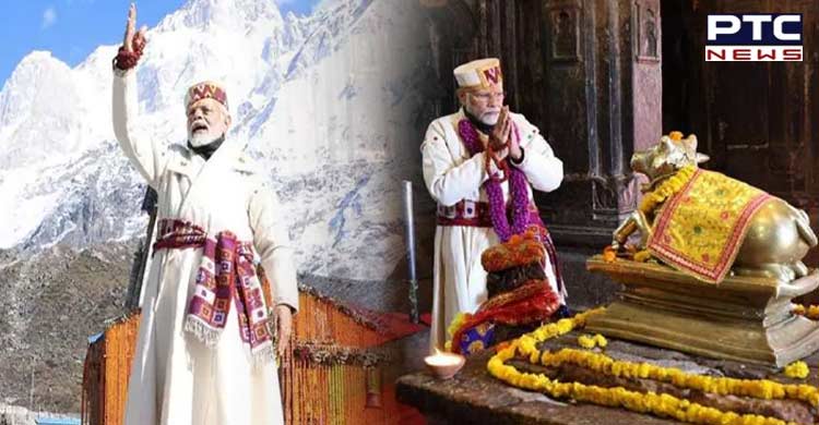 At Kedarnath, PM Modi dons 'Chola Dora' to offer prayers; also visits Badrinath