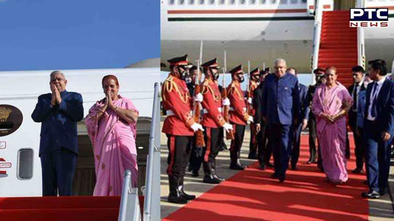 Vice President Jagdeep Dhankhar, wife arrive in Cambodia