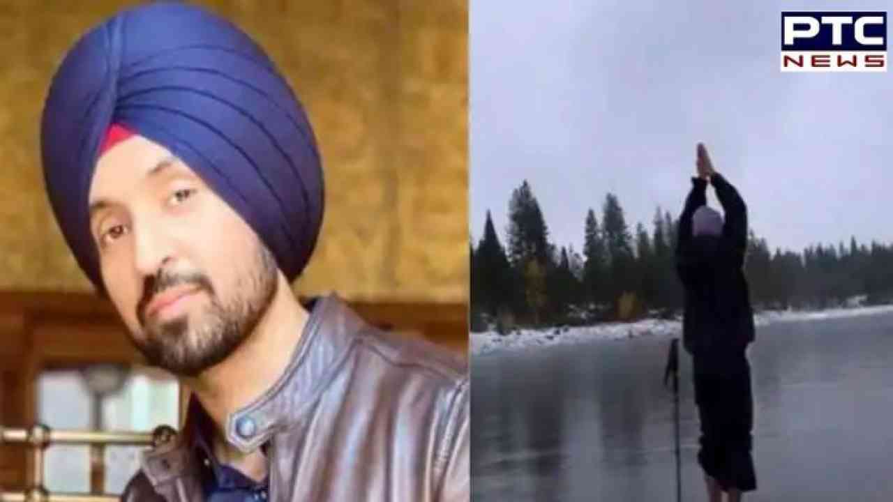 Watch: Diljit Dosanjh prays in front of freezing lake