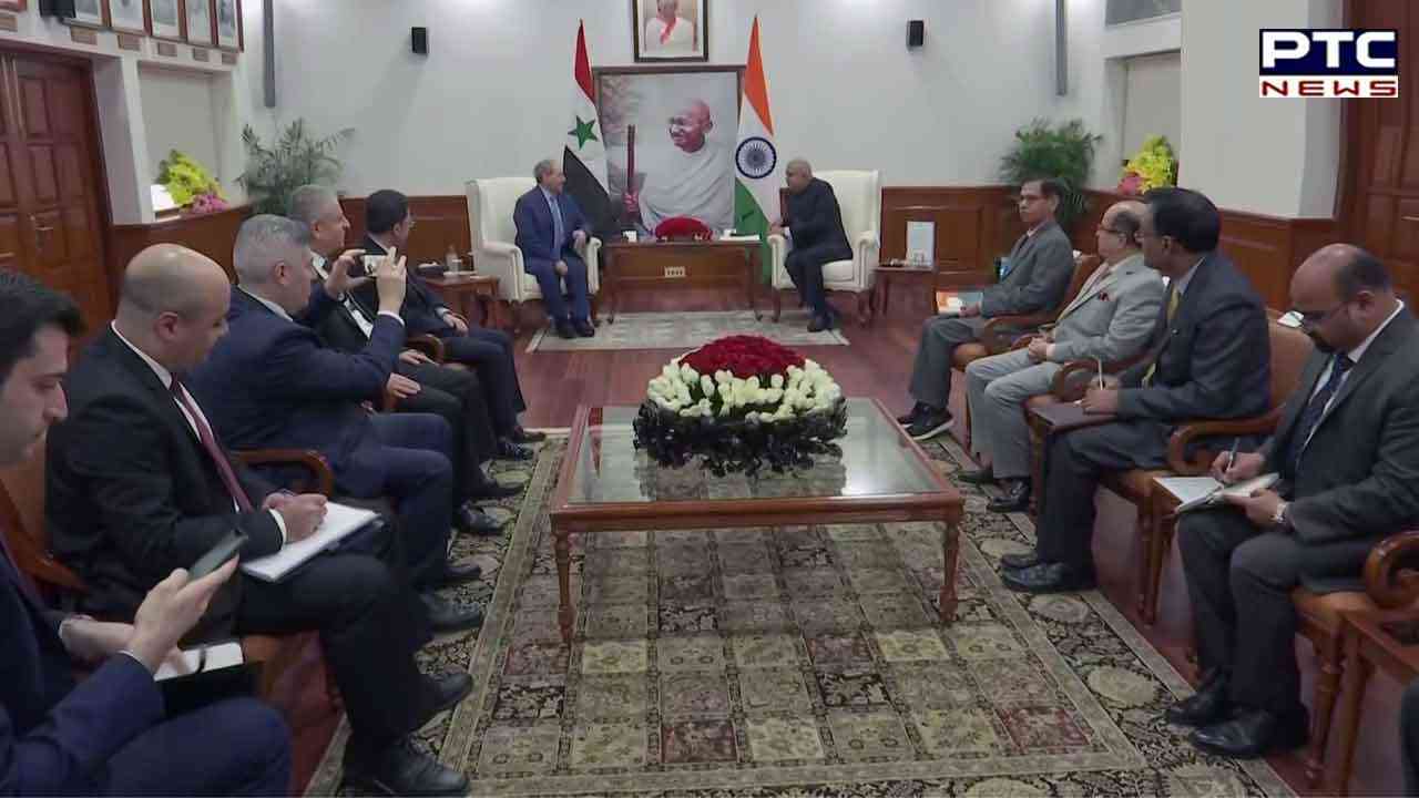 Vice President Jagdeep Dhankhar meets Syrian Foreign Minister Faisal Mekdad
